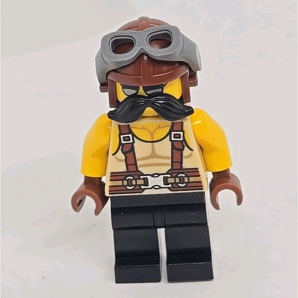 LEGO Monster Burger Truck Driver Minifigure twn379 Moustache 31104 Biker Aviator